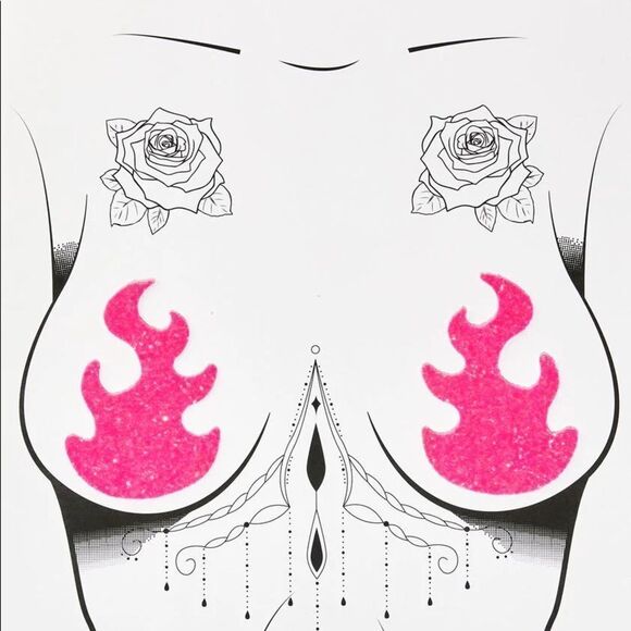 neva nude Other - 𝅺GLITTER Flame Pasties